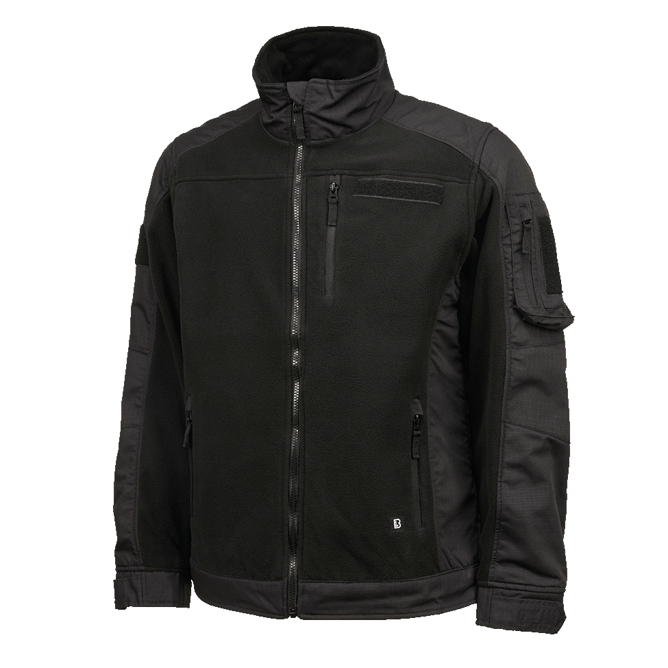 Fleecejacke Ripstop schwarz,  OHNE Bestickung