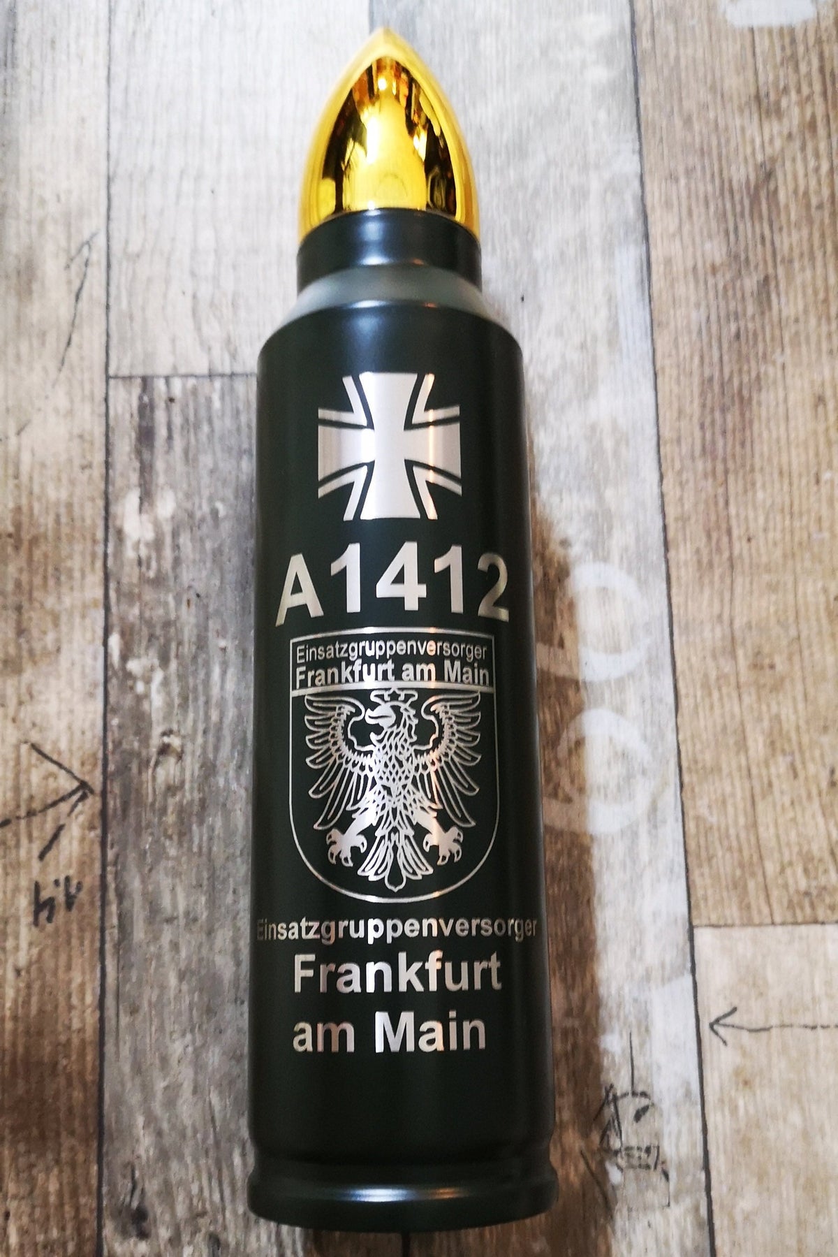 A1412 EGV FRANKFURT am MAIN - Thermoskanne 1 Liter mit Wappen & Hullnumber