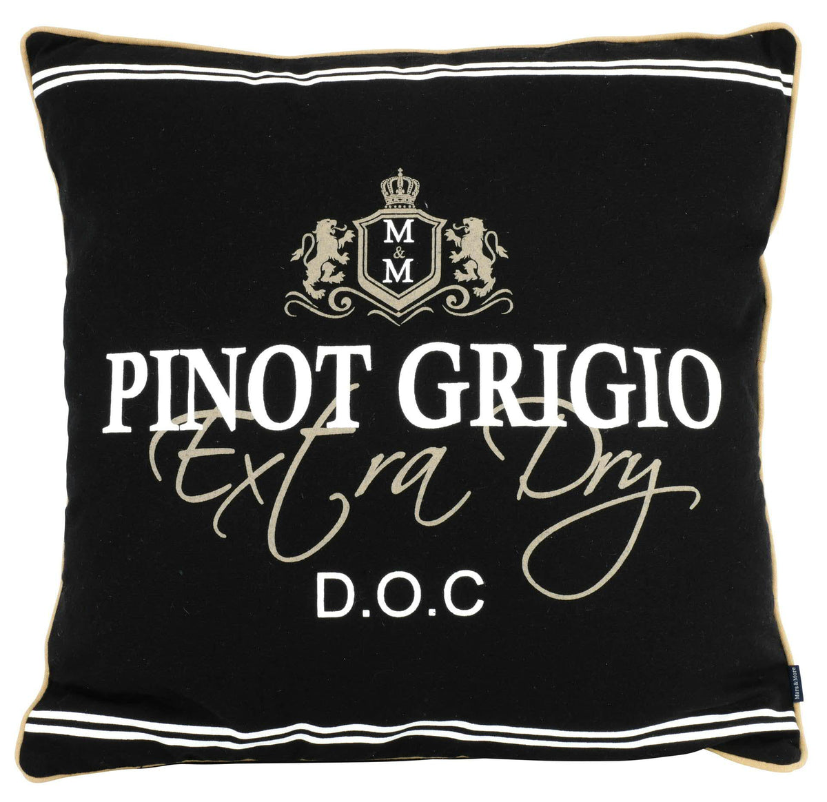 Kissen 50x50cm Pinot Grigio, schwarz