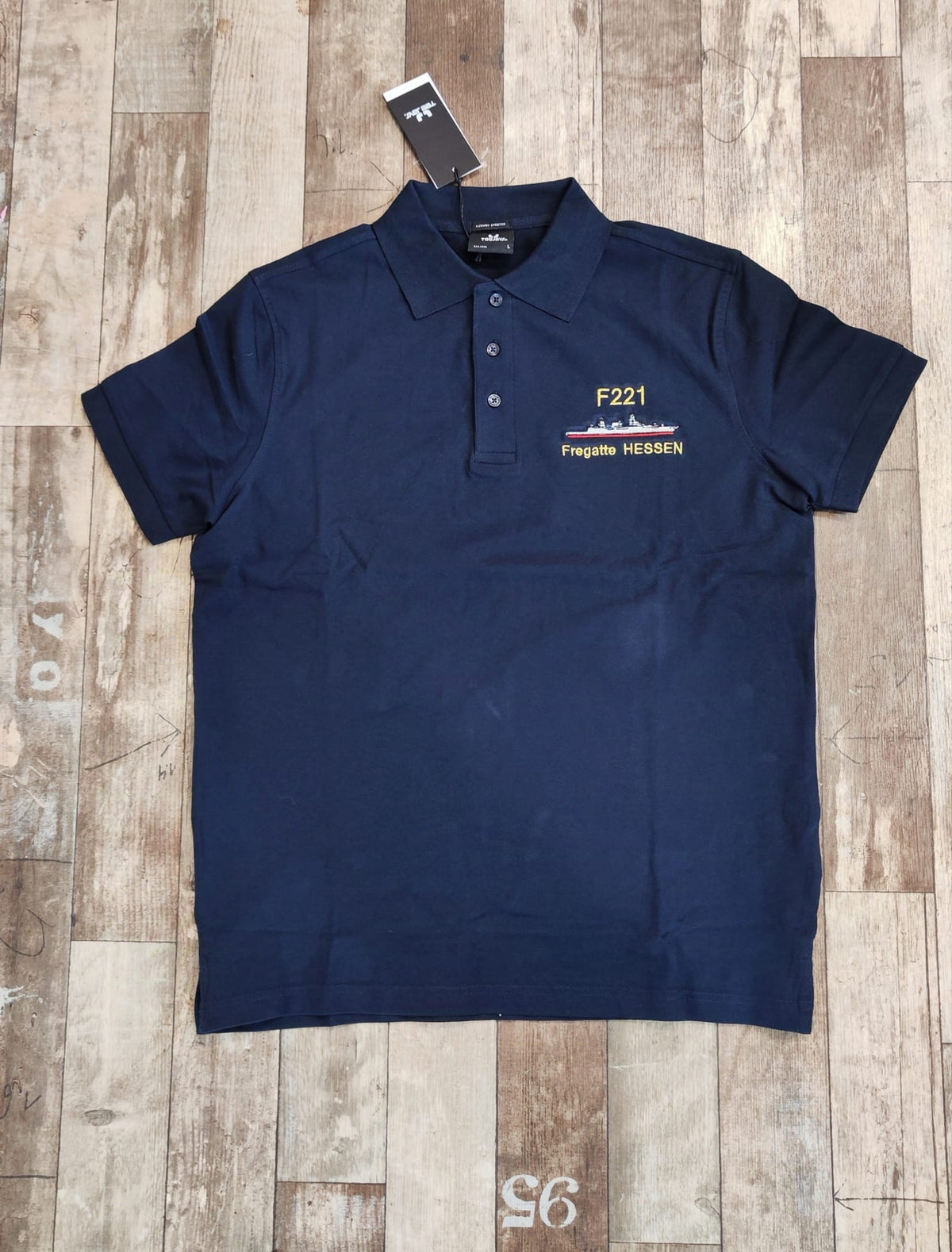 Poloshirt Fregatte Hessen F221 - Bruststick Silhouette