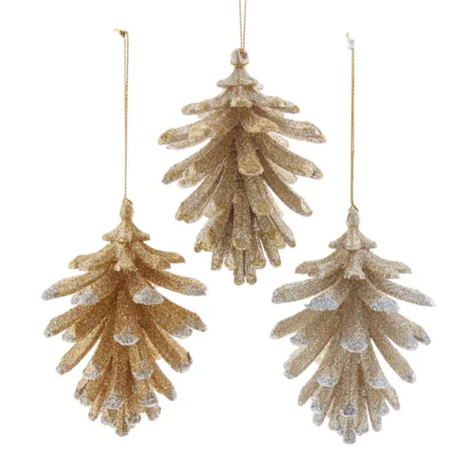 Christbaumschmuck Zapfen gold - 1 Stück