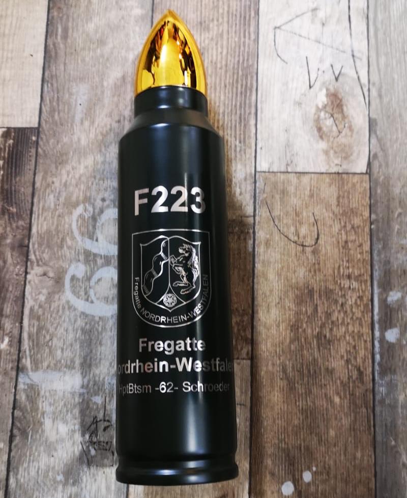 F223 - FREGATTE NORDRHEIN-WESTFALEN- Thermoskanne 1 Liter mit Wappen