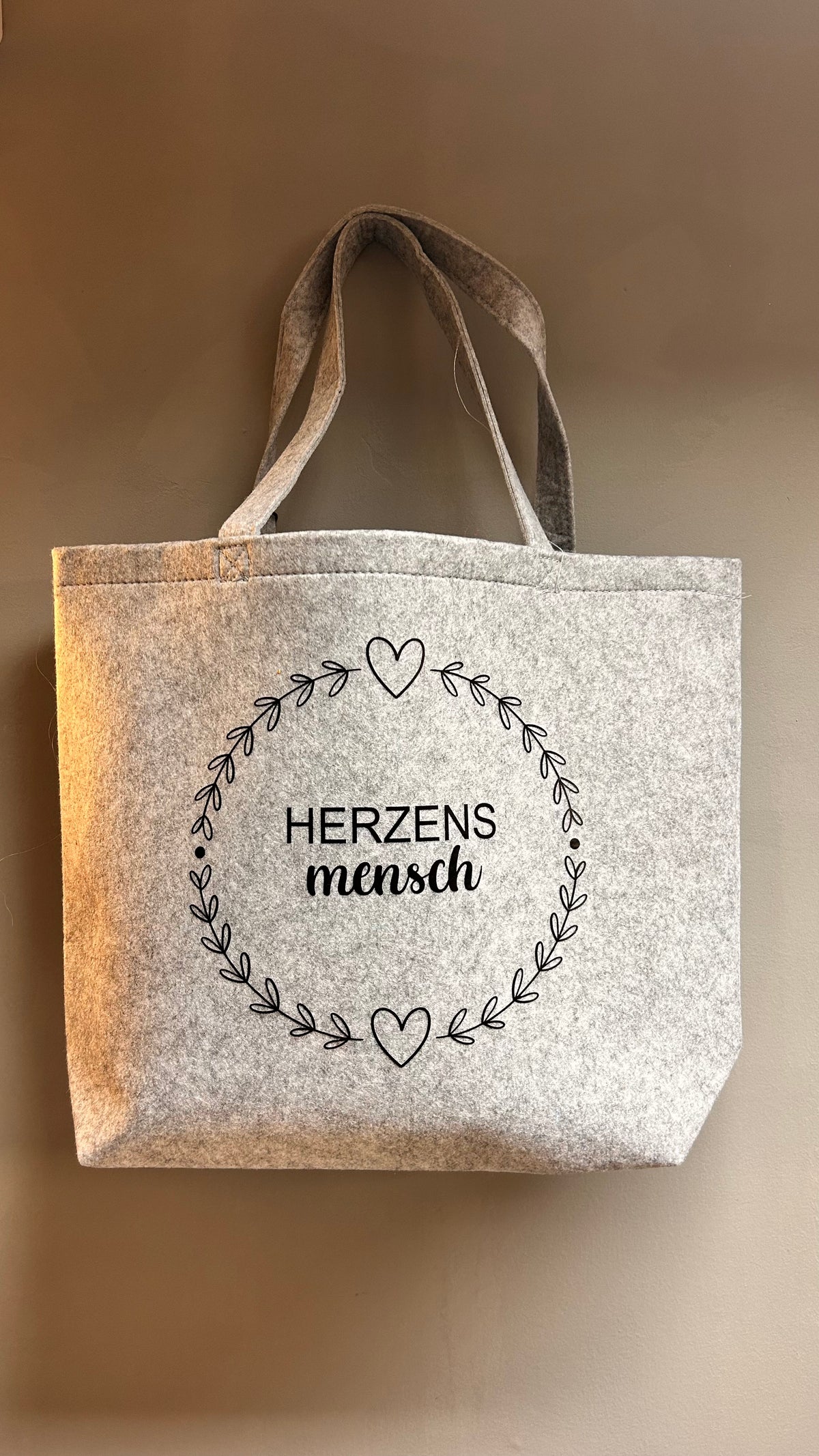 Filzshopper „Herzensmensch“