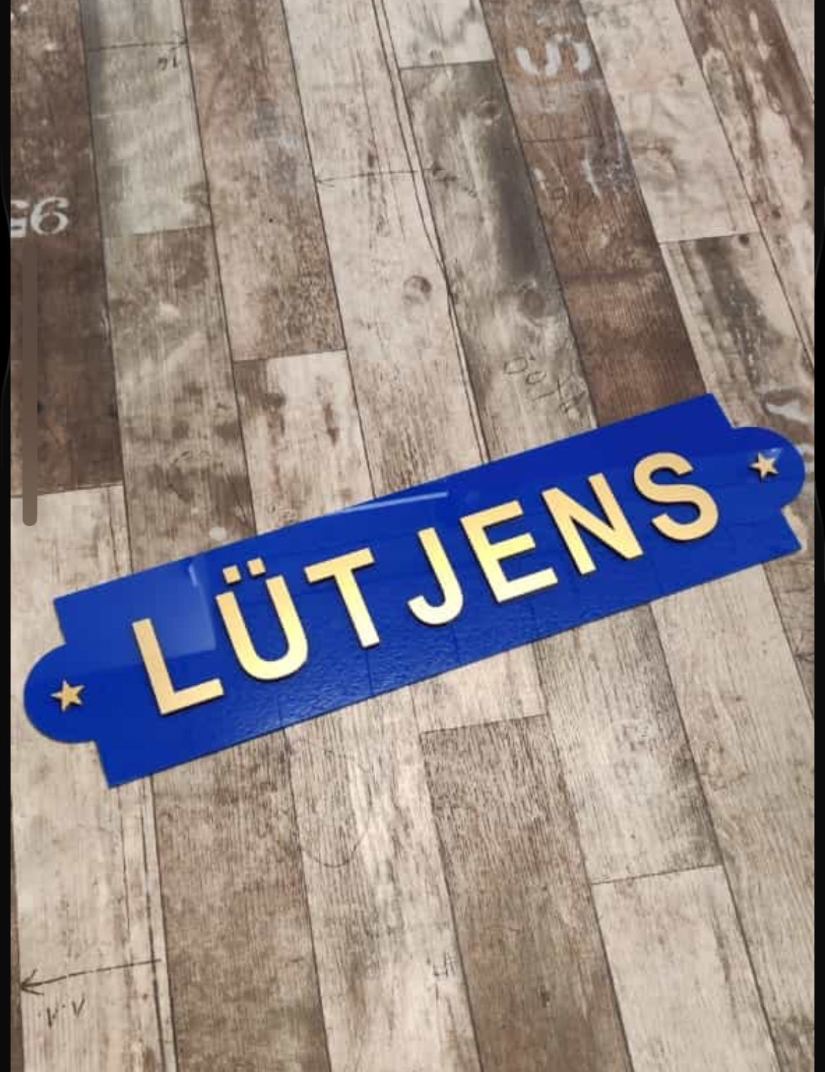 NAMENSCHILD "LÜTJENS"  15x60cm