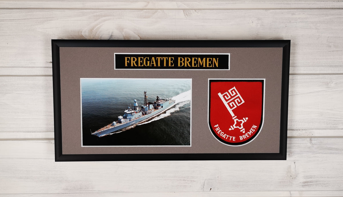 Fregatte Bremen - F207 - Bilderrahmen 15x30cm