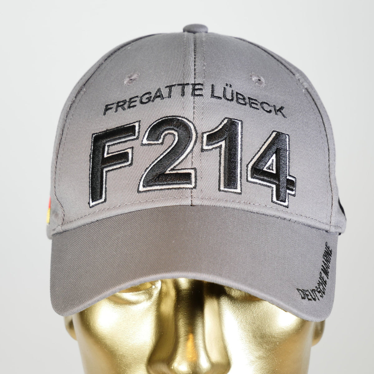 Fregatte Lübeck F214 grau,  Basecap grau