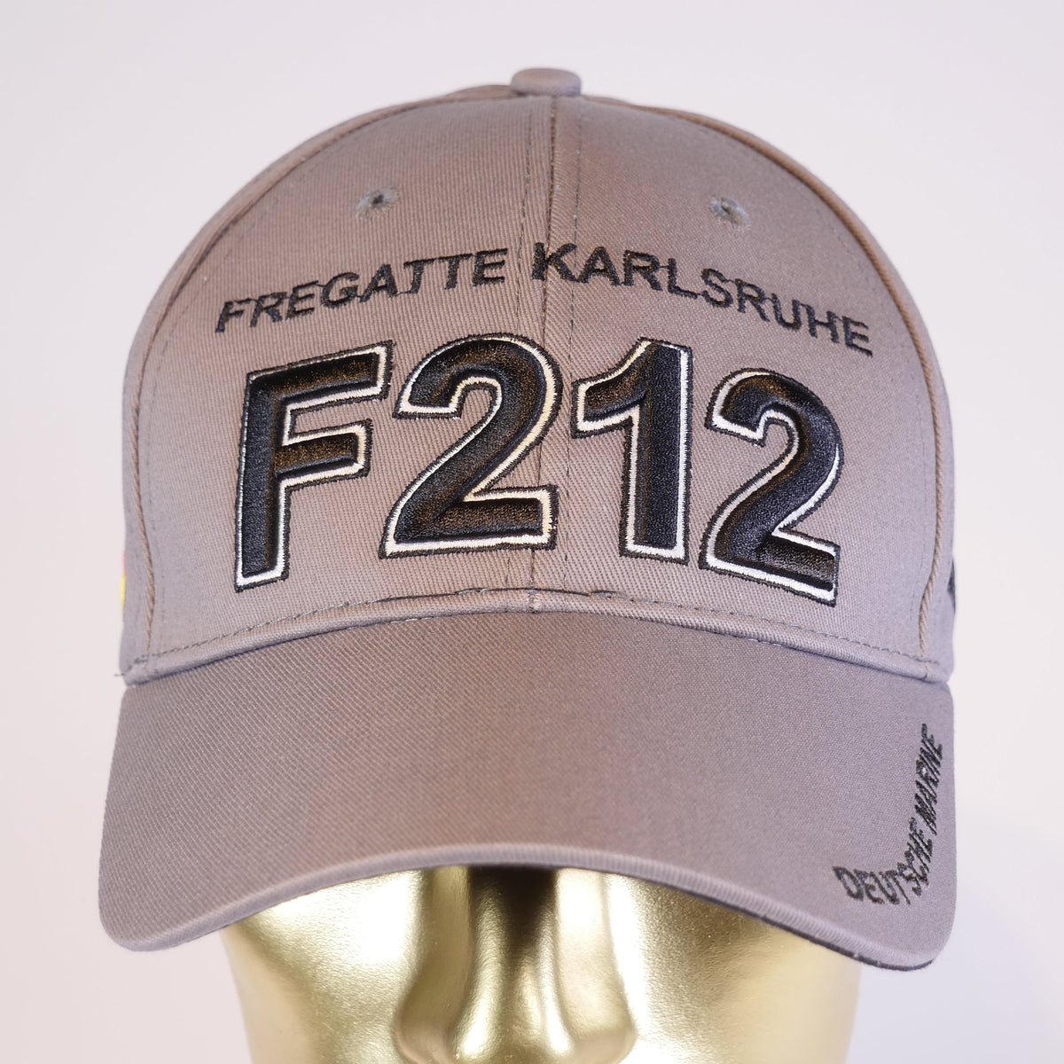 F212 Fregatte Karlsruhe - Marine Basecap Mütze,  grau