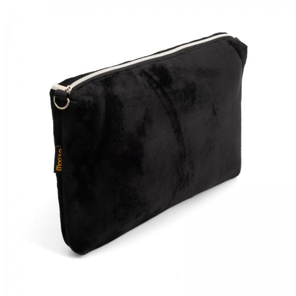 Moo'ilo Clutch aus Samt - schwarz