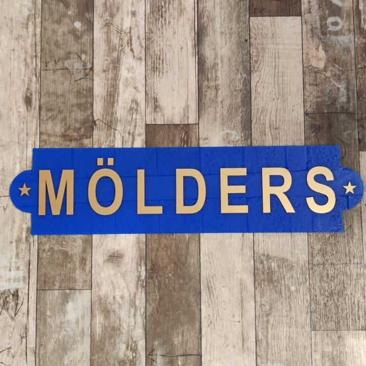 NAMENSCHILD "MÖLDERS"  15x60cm